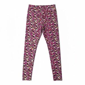 LuLaRoe Lipstick Print Leggings Purple Makeup Beauty Novelty One Size OS Womens‎